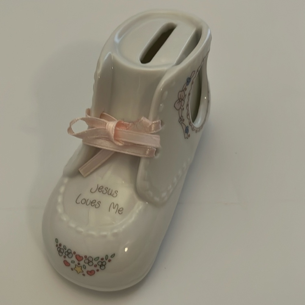 Precious Moments coin bank & photo frame